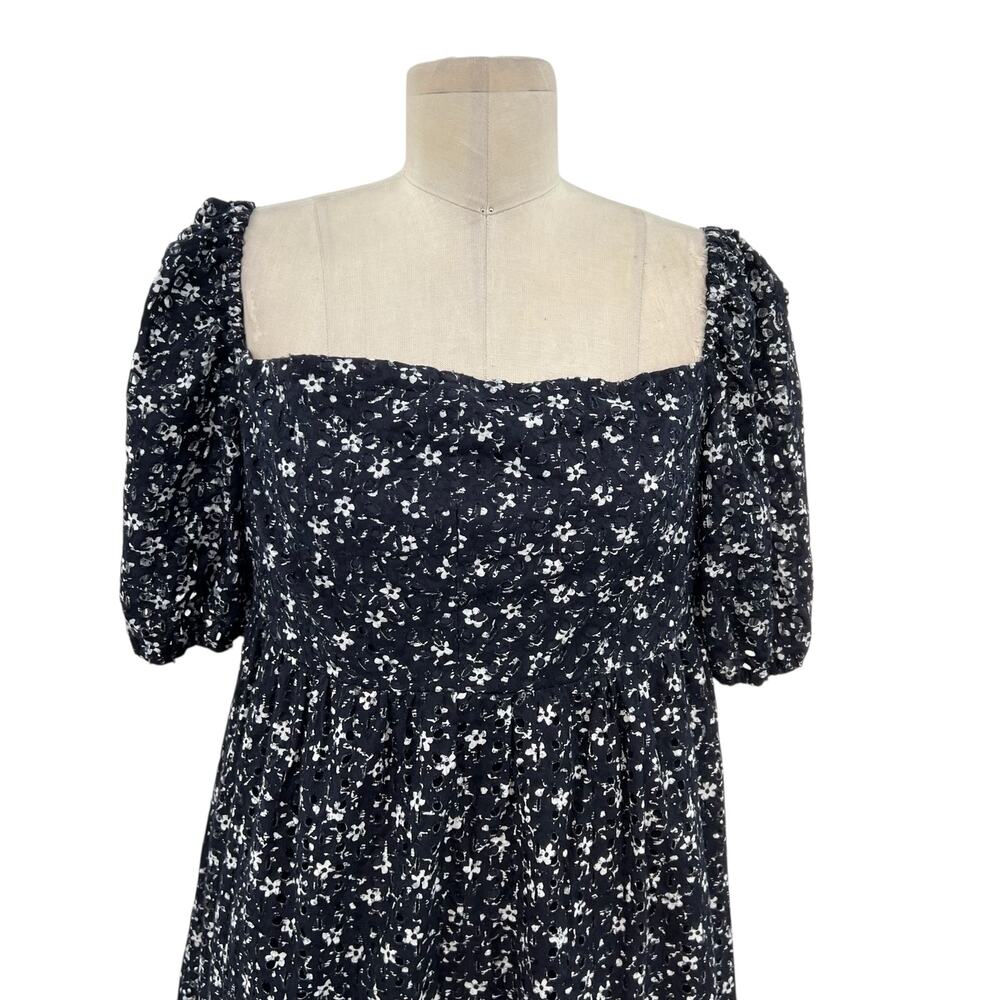 Anthropologie Black and White Floral Dress - Picture 3 of 16